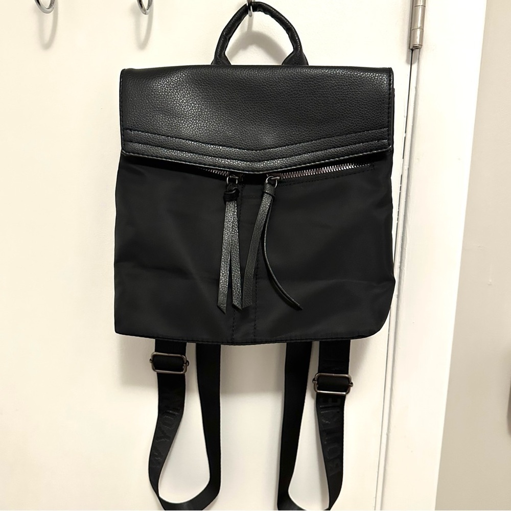 New BOTKIER Women's TRIGGER MINI Black Nylon/Faux Leather BACKPACK NWT bag purse